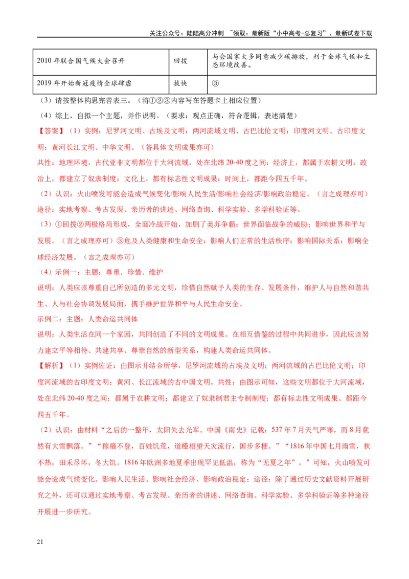 （练习）专题27二战后的世界变化（解析版）_02中考总复习（2026版更新中）_06-历史-中考总复习_2024年中考复习资料_一轮复习_（课件+讲义+练习)2024年中考历史一轮复习讲练测（全国通用）