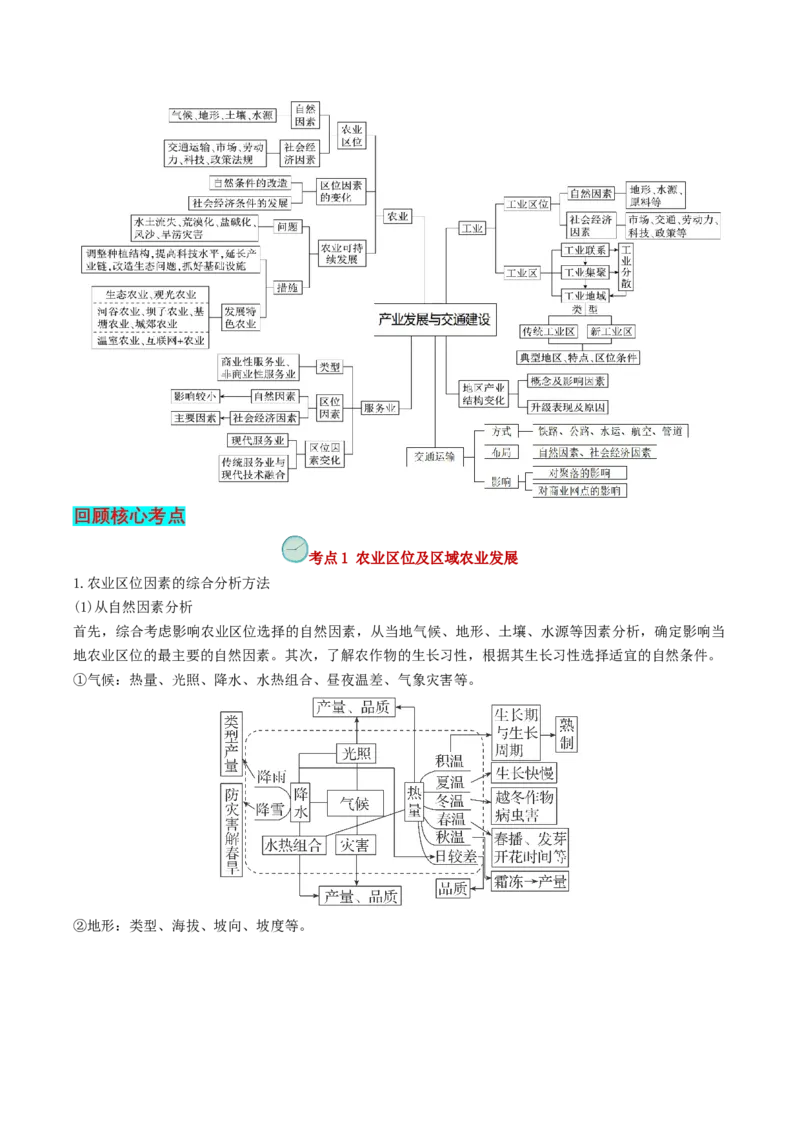查补知识&middot;通关练专题08产业发展与交通建设（解析版）_9.2025地理总复习_2024年新高考资料_5.2024三轮冲刺_查漏补缺2024年高考地理复习冲刺过关（新高考通用）