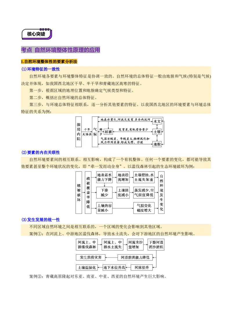 第17讲自然环境的整体性（讲义）（解析版）_9.2025地理总复习_2025年新高考资料_一轮复习_2025年高考地理一轮复习讲练测（新教材新高考）