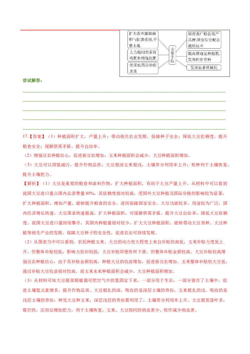 押题02农业与乡村振兴-备战2024年高考地理临考题型押题（辽宁卷）（解析版）_9.2025地理总复习_2024年新高考资料_5.2024三轮冲刺_备战2024年高考地理临考题号押题（辽宁卷）323128912