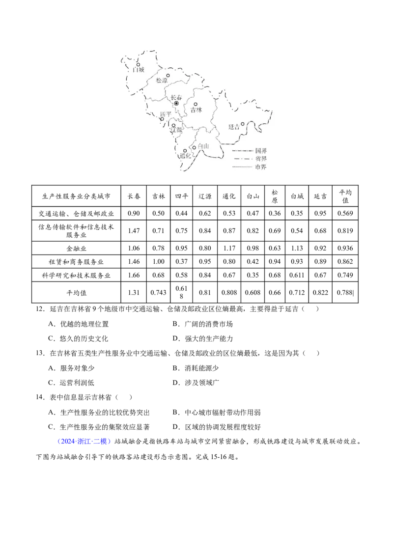 第25题区域工业、服务业发展-备战2024年高考地理临考题号押题（江苏卷）（原卷版）_9.2025地理总复习_2024年新高考资料_5.2024三轮冲刺