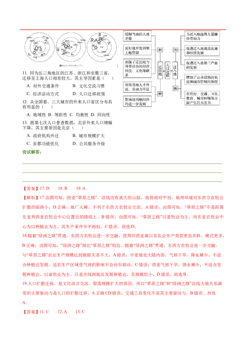第14~16题乡村和城镇-备战2024年高考地理临考题号押题（江苏卷）（解析版）_9.2025地理总复习_2024年新高考资料_5.2024三轮冲刺_备战2024年高考地理临考题号押题（江苏卷）323403113