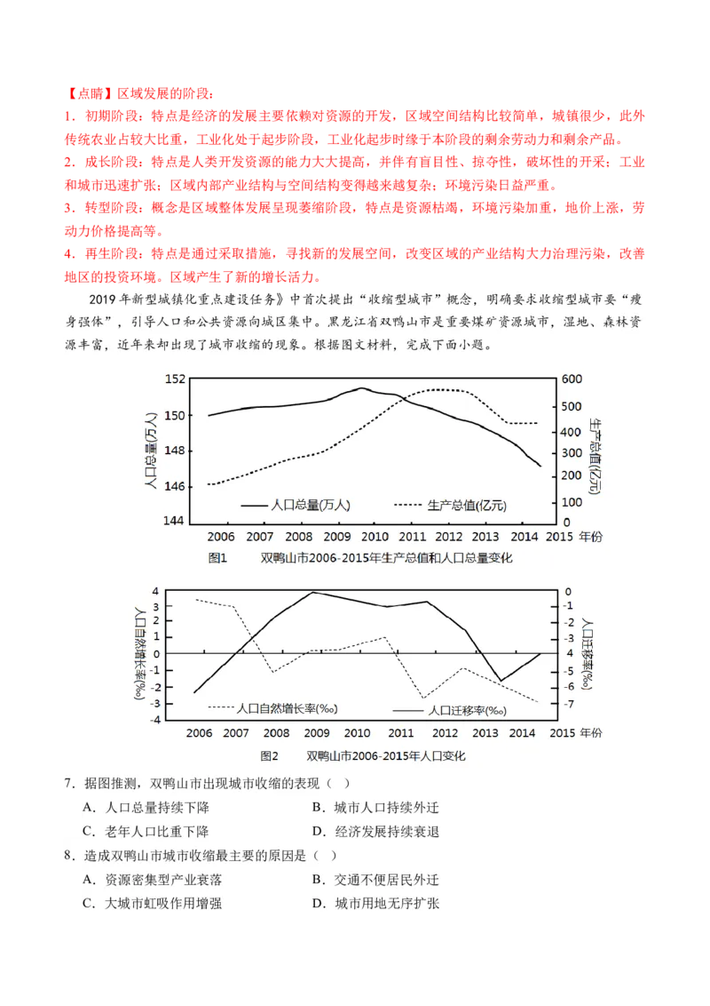 第33讲资源枯竭型城市的转型发展（解析版）_9.2025地理总复习_2024年新高考资料_1.2024一轮复习_2024年高考地理一轮复习讲练测（新教材新高考）