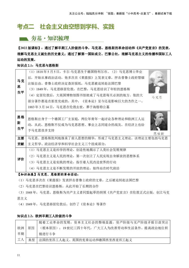 （讲义）专题22工业革命和国际共产主义运动的兴起（解析版）_02中考总复习（2026版更新中）_06-历史-中考总复习_2024年中考复习资料_一轮复习_配套讲义（原卷版+解析版）