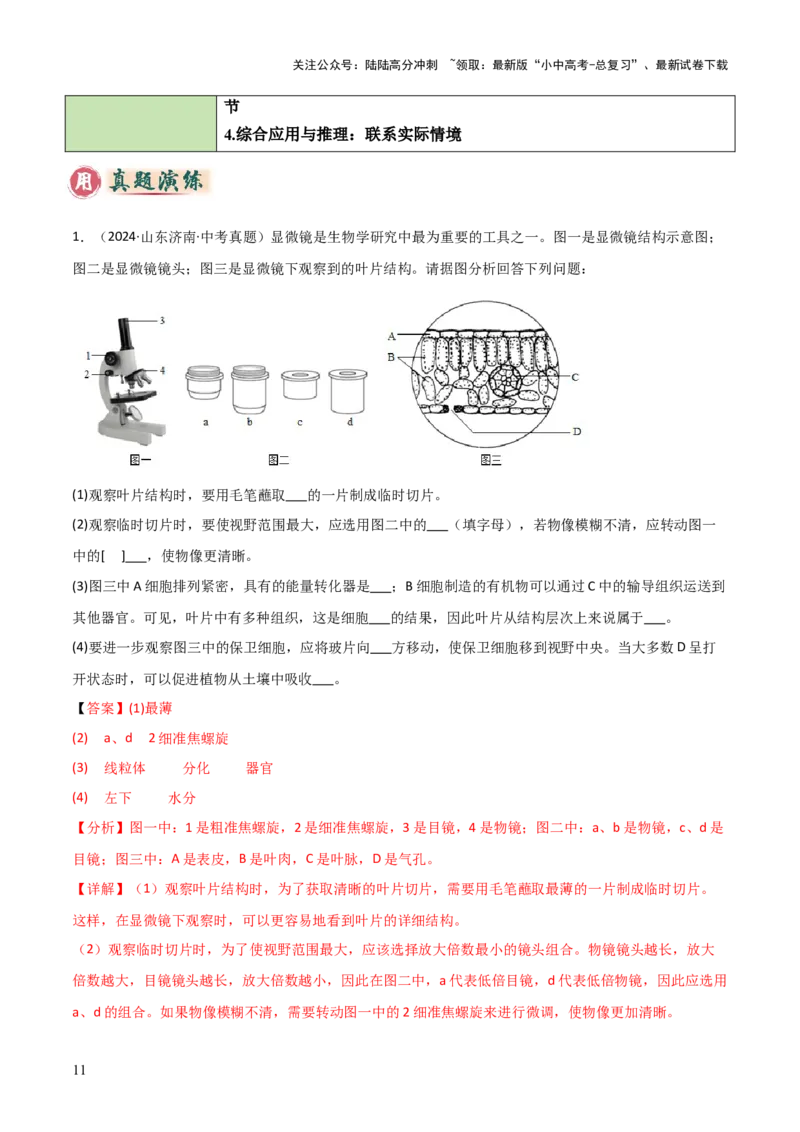 题型02生物图表解题技巧（解析版）_02中考总复习（2026版更新中）_08-生物-中考总复习_2025中考复习资料_2025年中考生物答题方法模板_题型02生物图表解题技巧-2025年中考生物答题方法模板