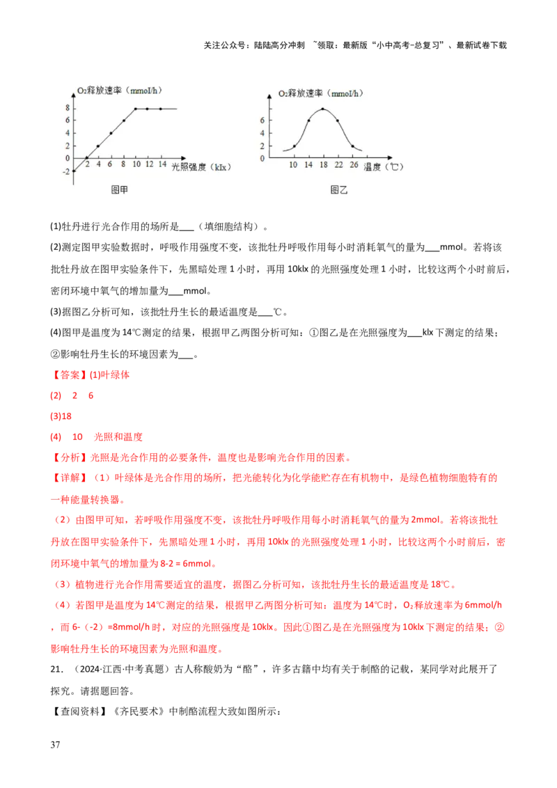 题型02生物图表解题技巧（解析版）_02中考总复习（2026版更新中）_08-生物-中考总复习_2025中考复习资料_2025年中考生物答题方法模板_题型02生物图表解题技巧-2025年中考生物答题方法模板