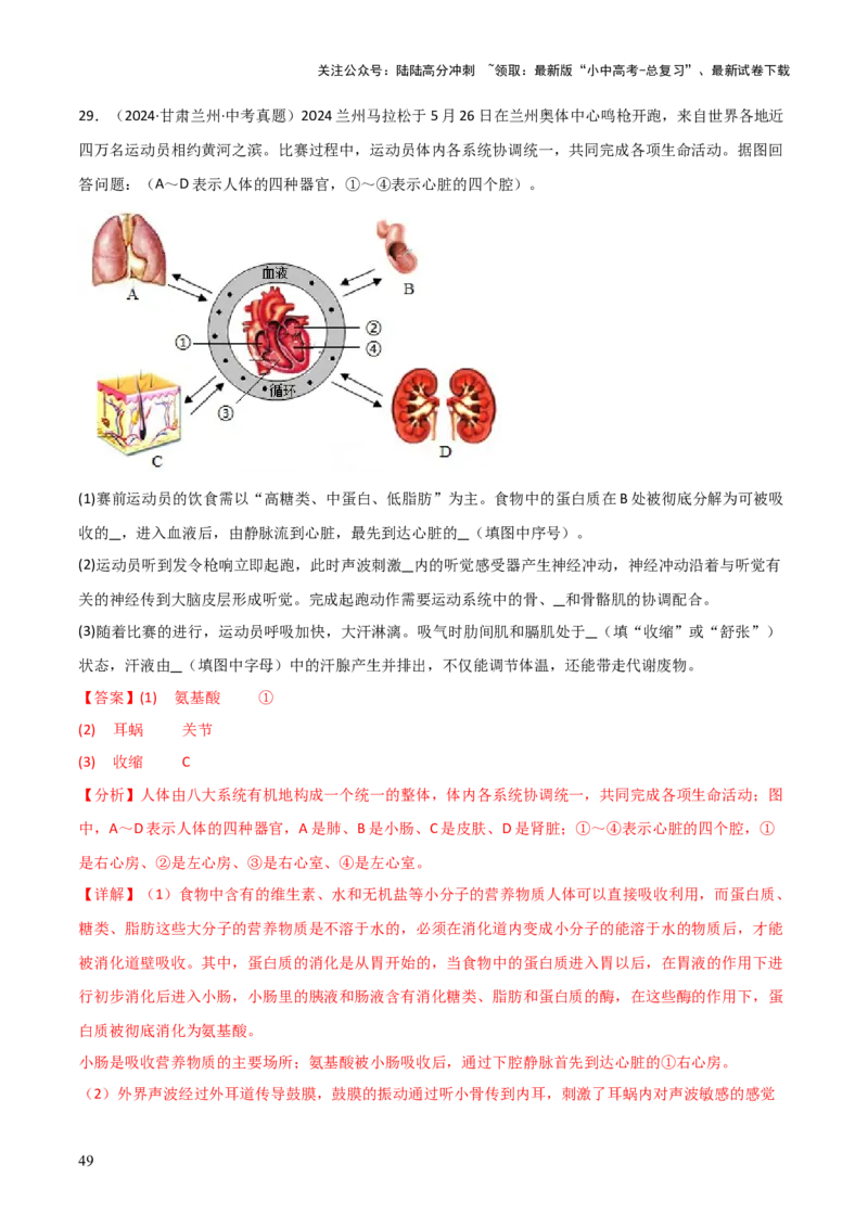 题型02生物图表解题技巧（解析版）_02中考总复习（2026版更新中）_08-生物-中考总复习_2025中考复习资料_2025年中考生物答题方法模板_题型02生物图表解题技巧-2025年中考生物答题方法模板