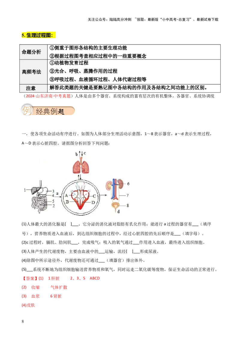 题型02生物图表解题技巧（解析版）_02中考总复习（2026版更新中）_08-生物-中考总复习_2025中考复习资料_2025年中考生物答题方法模板_题型02生物图表解题技巧-2025年中考生物答题方法模板