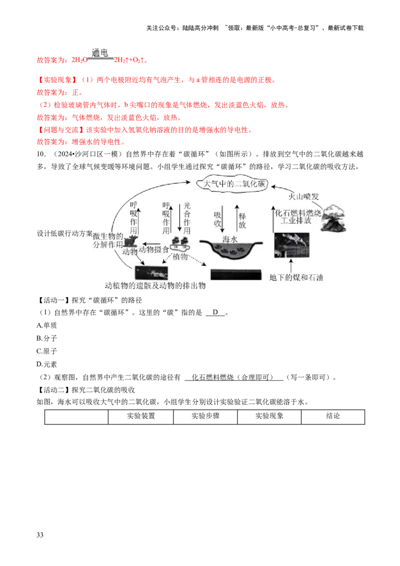 题型04科学探究题（解析版）_02中考总复习（2026版更新中）_05-化学-中考总复习_2024年中考复习资料_三轮复习_查漏补缺2024年中考化学复习冲刺过关（全国通用）_查补能力&bull;提升练