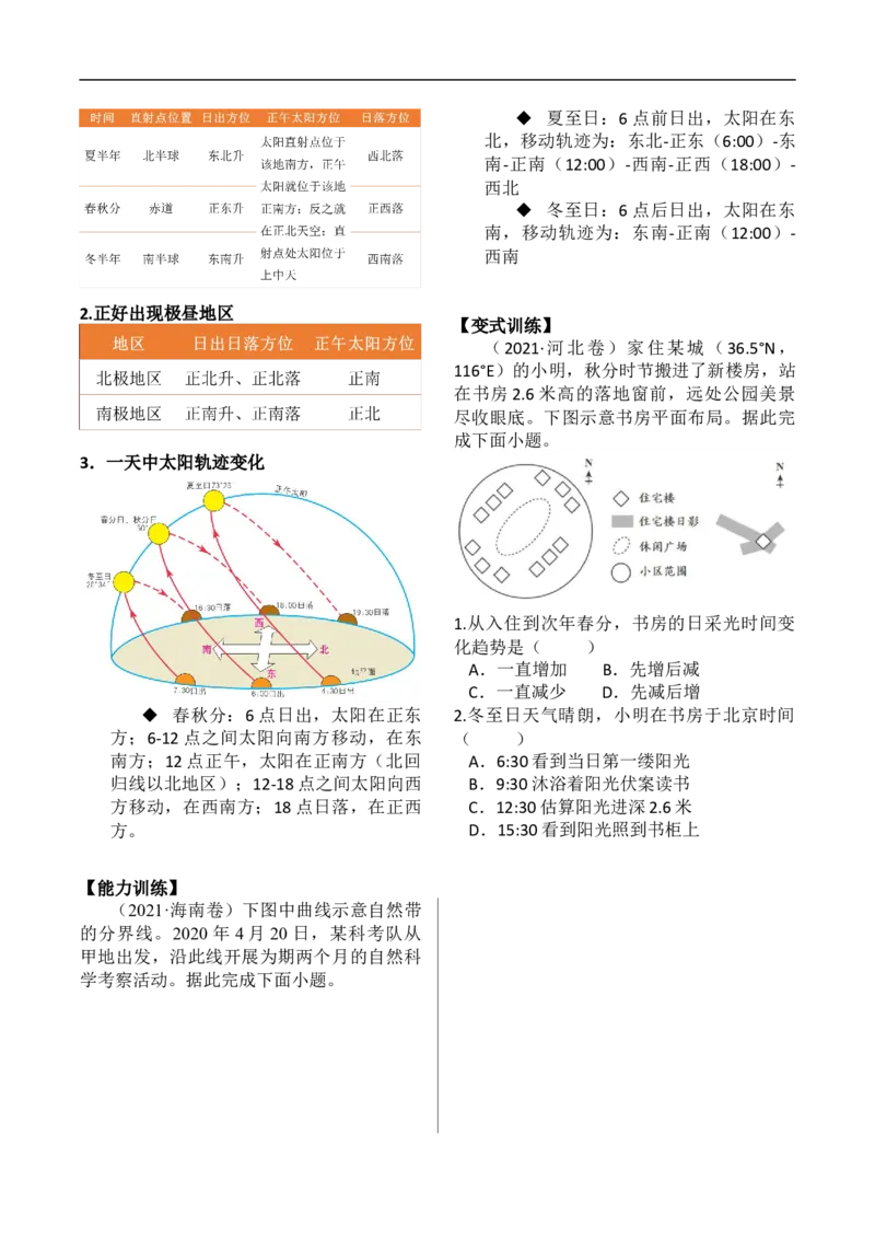 讲+练2.2地球运动的规律（自转+公转）-考点聚焦2023年高考地理总复习讲练测_9.2025地理总复习_赠品通用版（老高考）复习资料_专项复习