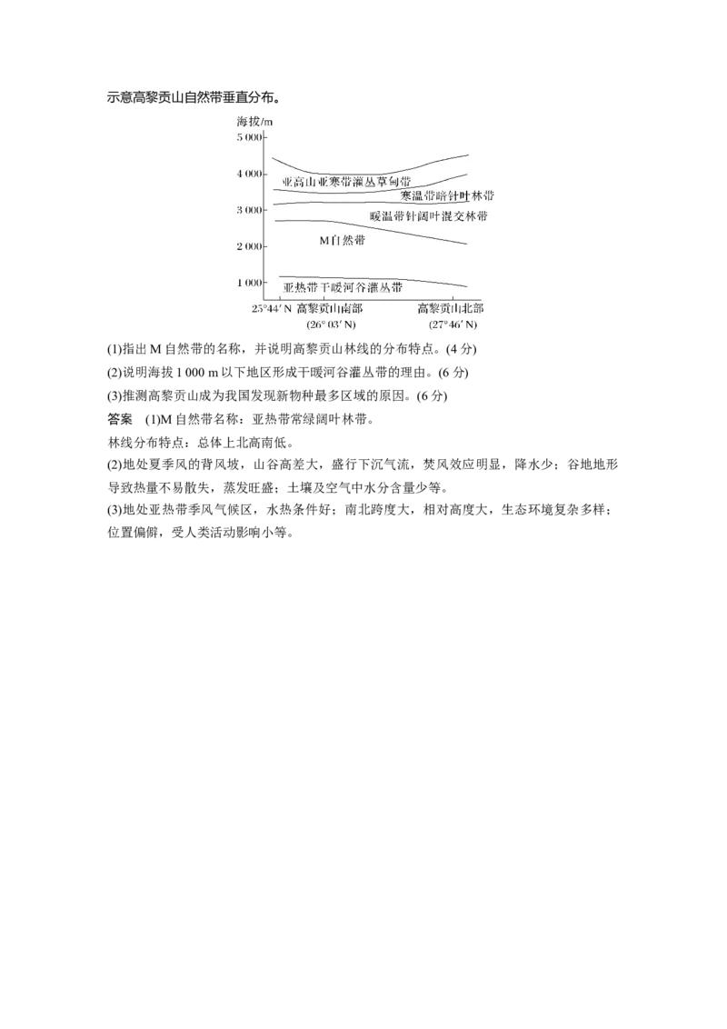 第一部分第六章第2讲课时38　垂直分异规律_9.2025地理总复习_2025年新高考资料_一轮复习_2025高考大一轮复习讲义+练习（完结）_2025高考大一轮复习地理（湘教版）