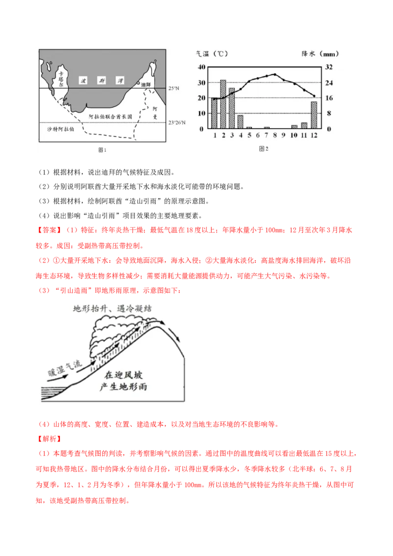 类型07气压带和风带及气候（解析版）_9.2025地理总复习_2023年新高考复习资料_专项复习_2023年高考地理实践力之图形绘制或填涂类题型突破（新高考）