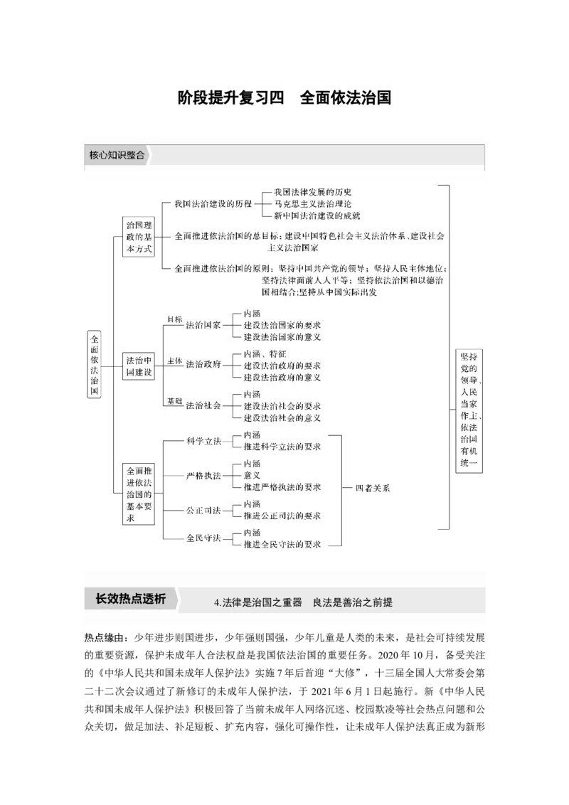 2023年高考政治一轮复习（部编版）阶段提升复习4　全面依法治国_8.2025政治总复习_2023年新高考资料_一轮复习_2023年新高考大一轮复习讲义_2023年高考政治一轮复习讲义（部编新高考版）
