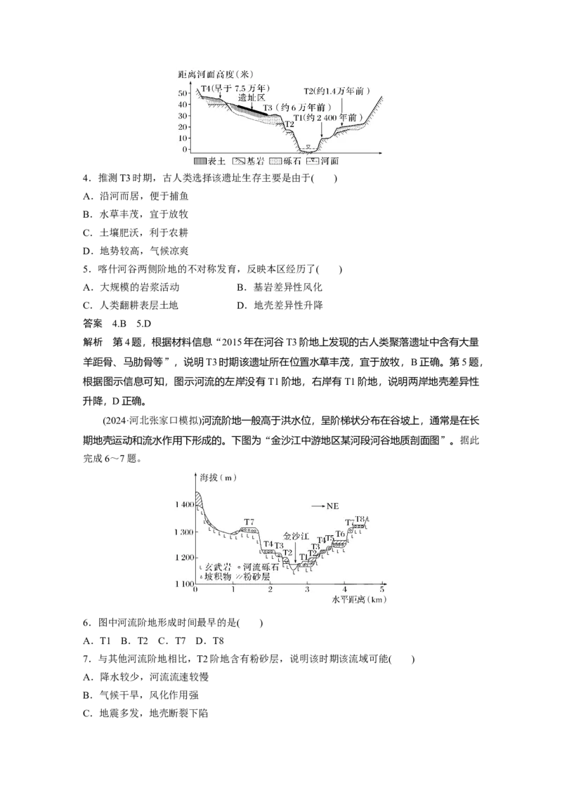 第五章　第2讲　课时29　河谷的演变_9.2025地理总复习_2025年新高考资料_一轮复习_2025高考大一轮复习讲义+练习（完结）_2025高考大一轮复习地理（人教版）