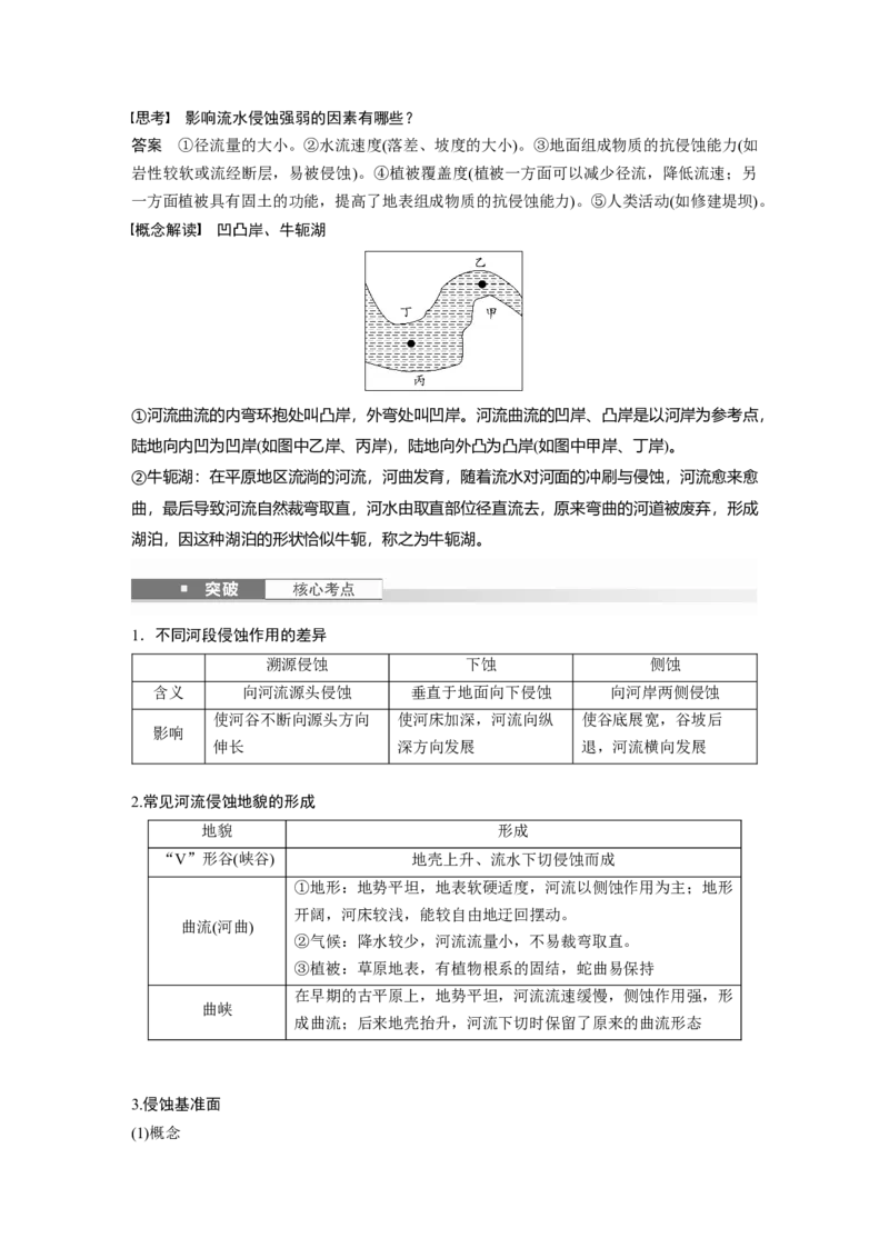 第五章　第2讲　课时29　河谷的演变_9.2025地理总复习_2025年新高考资料_一轮复习_2025高考大一轮复习讲义+练习（完结）_2025高考大一轮复习地理（人教版）