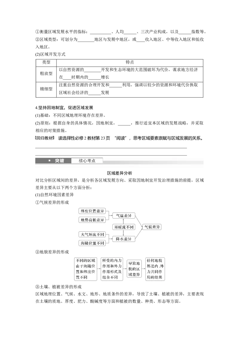 第三部分第一章课时57　区域发展差异与因地制宜_9.2025地理总复习_2025年新高考资料_一轮复习_2025高考大一轮复习讲义+练习（完结）_2025高考大一轮复习地理（湘教版）_大一轮复习讲义