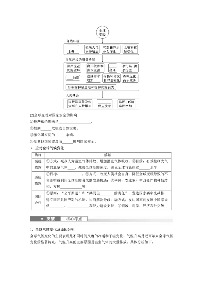 第四部分　第三章　课时76　全球气候变化与国家安全_9.2025地理总复习_2024年新高考资料_1.2024一轮复习_2024年高考地理一轮复习讲义（新人教版）_学生版在此文件夹_大一轮复习讲义