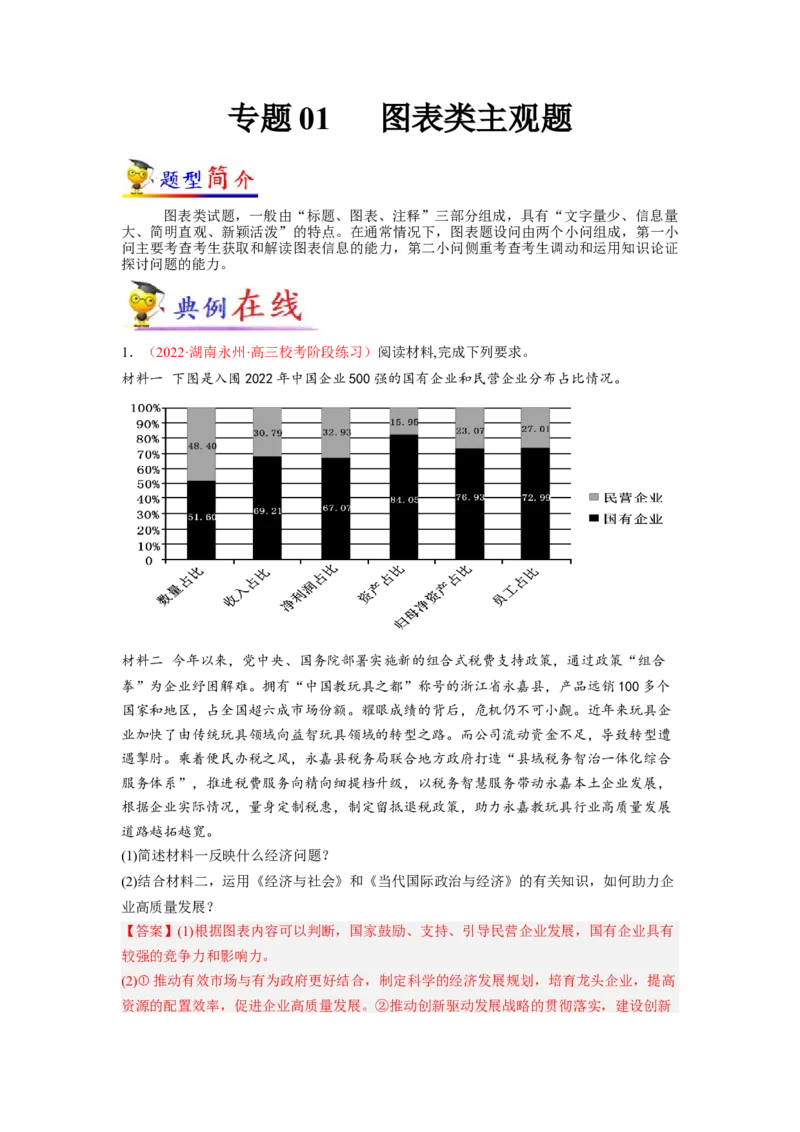 专题01图表类主观题（解析版）_8.2025政治总复习_2023年新高考资料_专项复习_大题精做冲刺2023年高考政治大题突破+限时集训（新高考专用）293541010