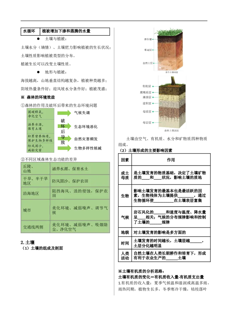 讲+练6.1植被与土壤-考点聚焦2023年高考地理总复习讲练测_9.2025地理总复习_赠品通用版（老高考）复习资料_专项复习_考点聚焦2023年高考地理总复习讲练测