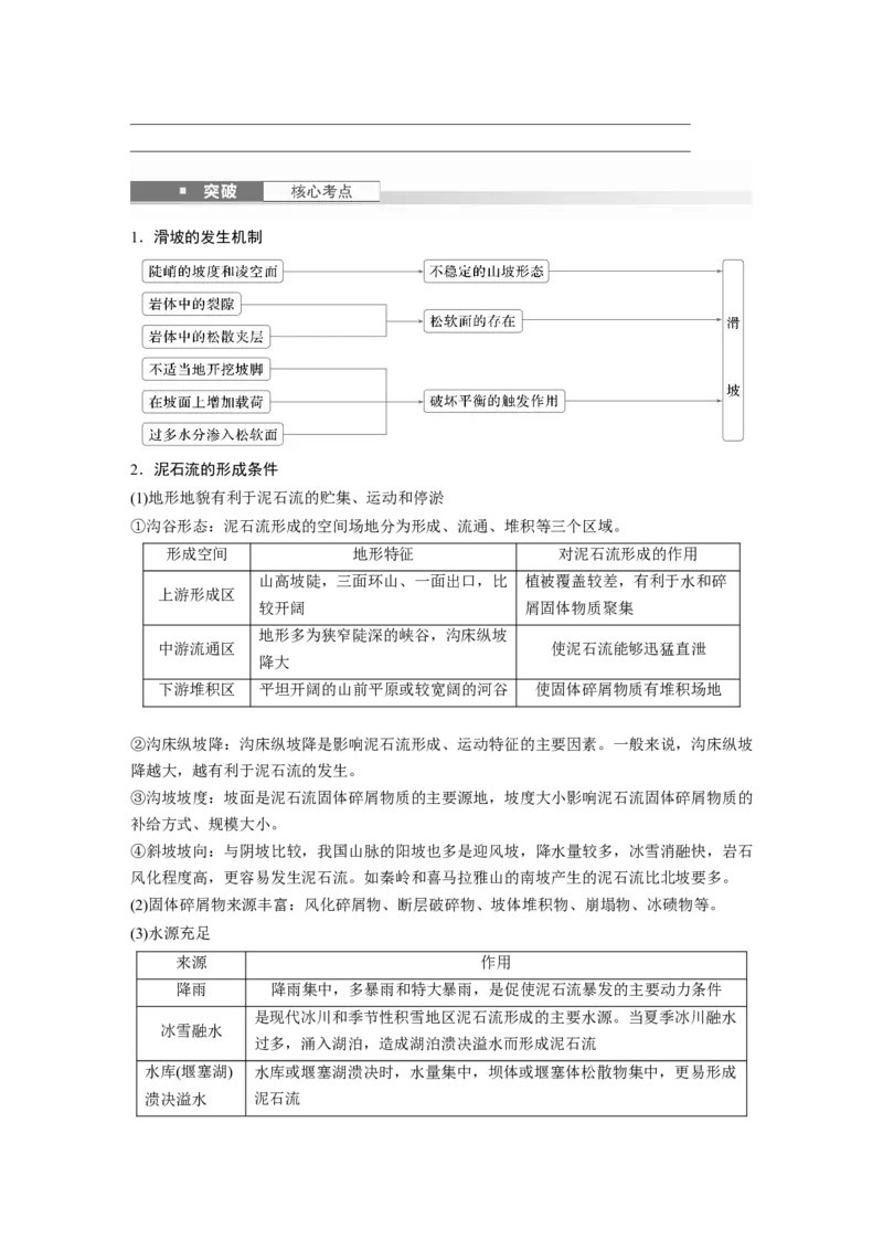 第七章　课时40　地质灾害_9.2025地理总复习_2025年新高考资料_一轮复习_2025高考大一轮复习讲义+练习（完结）_2025高考大一轮复习地理（人教版）_2025大一轮复习讲义_第一部分　自然地理