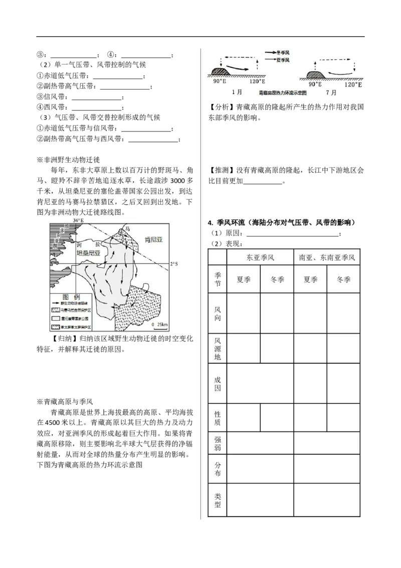 讲+练4.3气压带、风带与气候-考点聚焦2023年高考地理总复习讲练测_9.2025地理总复习_赠品通用版（老高考）复习资料_专项复习_考点聚焦2023年高考地理总复习讲练测