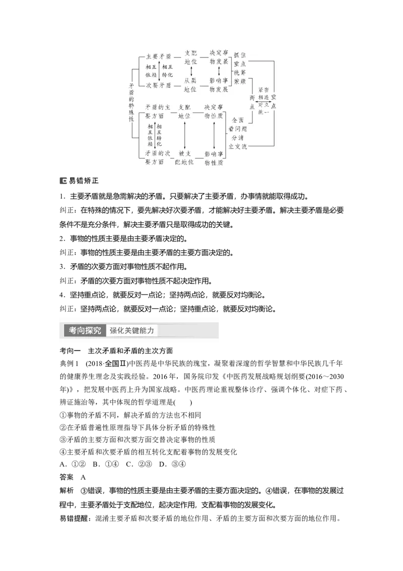 2024年高考政治一轮复习（部编版）必修4　第20课　课时4　用对立统1的观点看问题_8.2025政治总复习_2024年新高考资料_1.2024一轮复习_2024年高考政治一轮复习讲义（部编版）