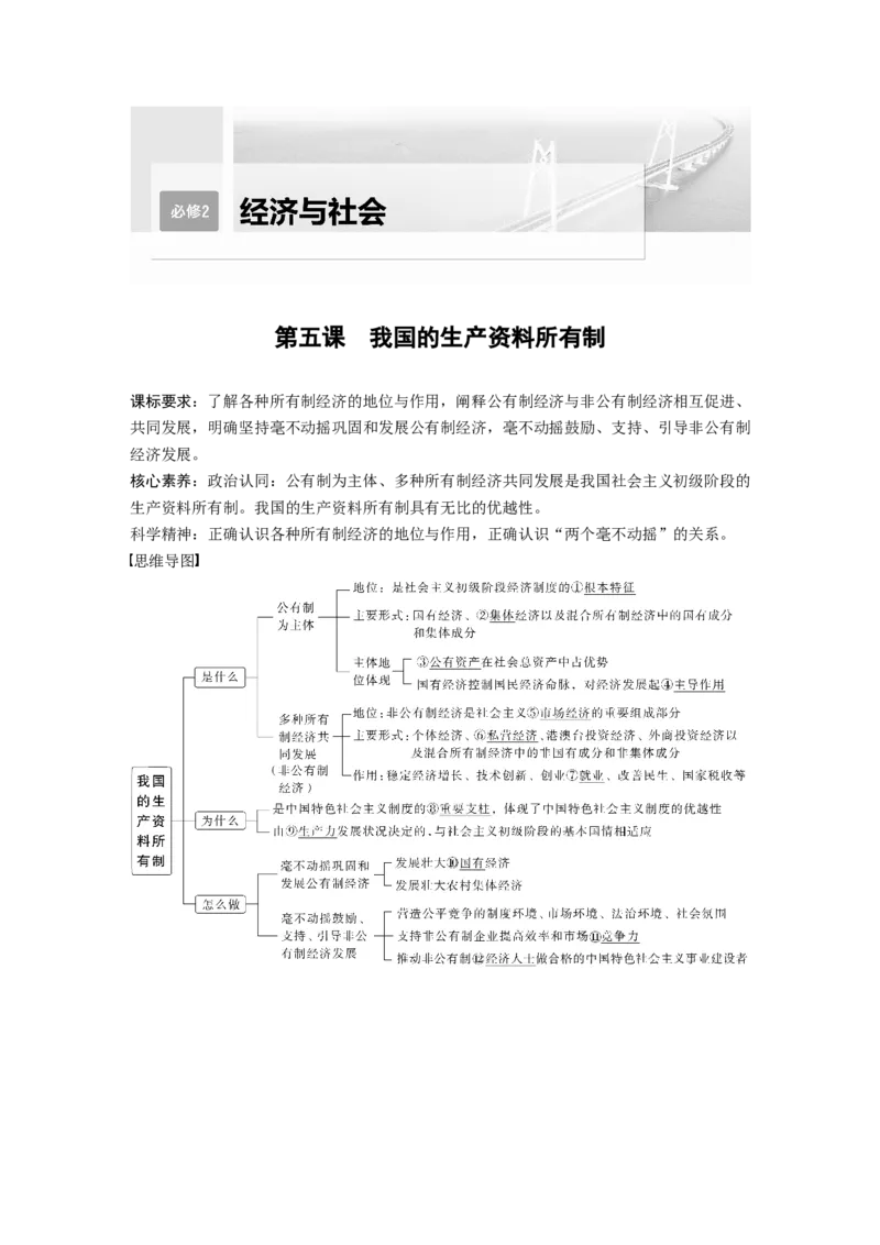 2023年高考政治一轮复习（部编版）第5课我国的生产资料所有制_8.2025政治总复习_2023年新高考资料_一轮复习_2023年新高考大一轮复习讲义_2023年高考政治一轮复习讲义（部编新高考版）
