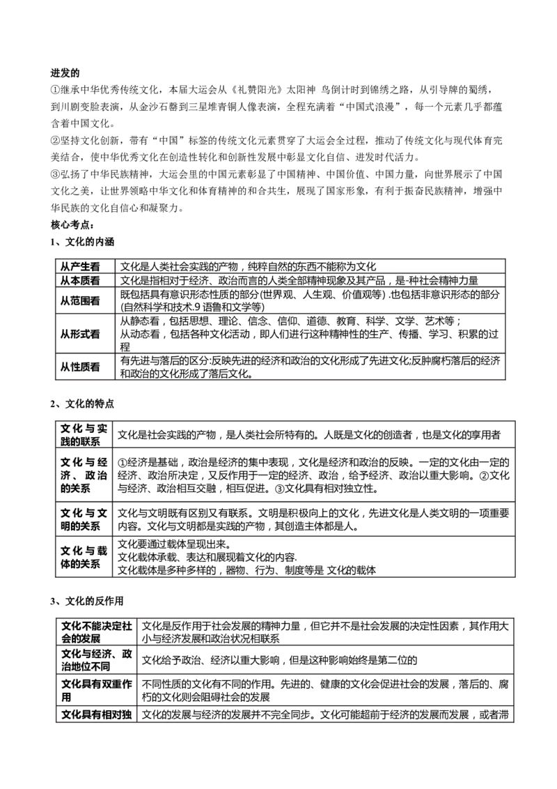 专题10文化传承与文化创新（讲义）（解析版）_8.2025政治总复习_2024年新高考资料_2.2024二轮复习_2024年高考政治二轮复习讲练测（新教材新高考）