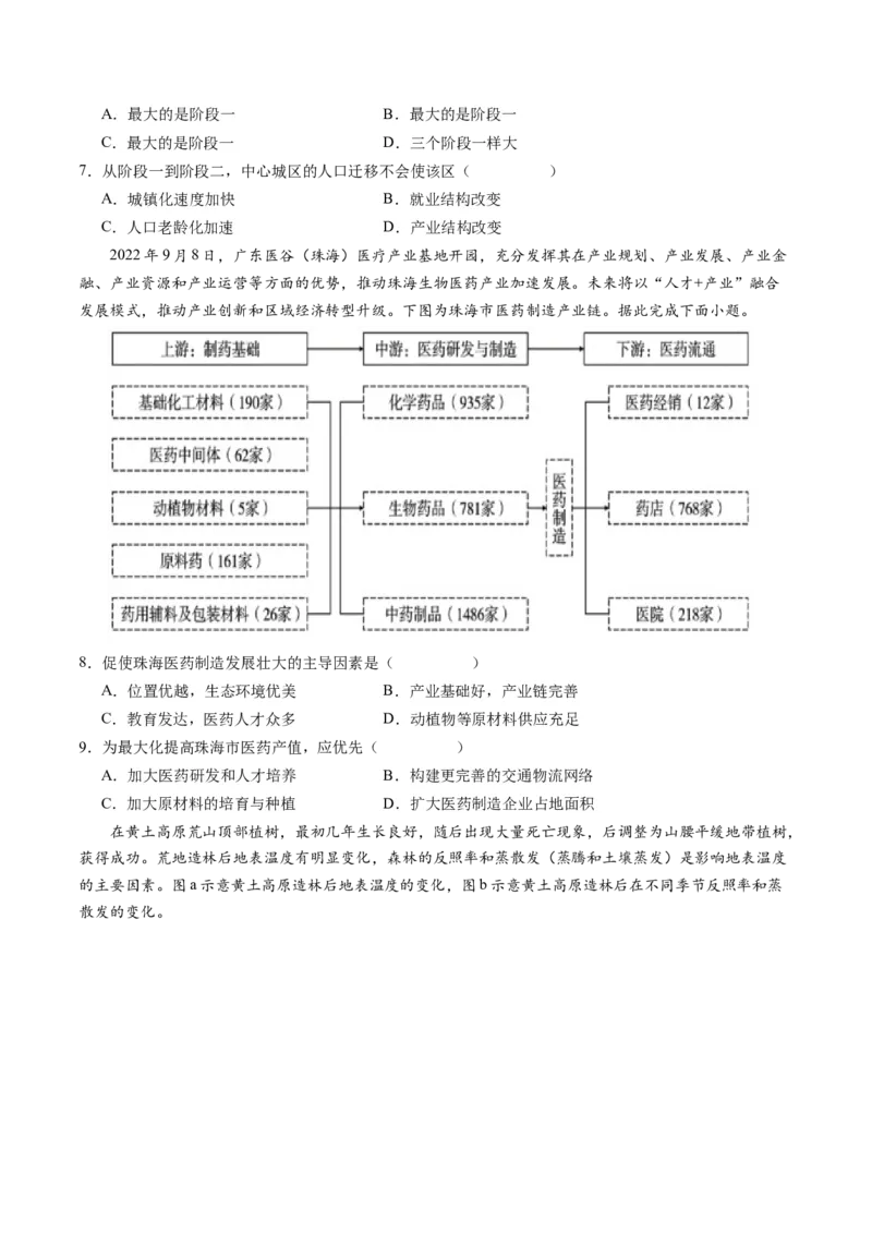 黄金卷01（原卷版）-赢在高考&middot;黄金8卷备战2024年高考地理模拟卷（广东专用）_9.2025地理总复习_2024年新高考资料_4.2024高考模拟预测试卷