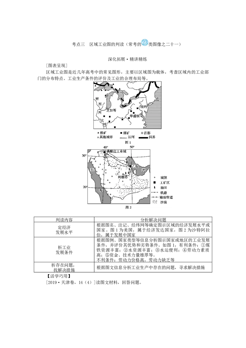 统考版2023版高三地理一轮复习第25讲工业区位因素与工业地域联系学生用书_9.2025地理总复习_赠品通用版（老高考）复习资料_一轮复习_通用版2023届高三地理一轮复习全册学案