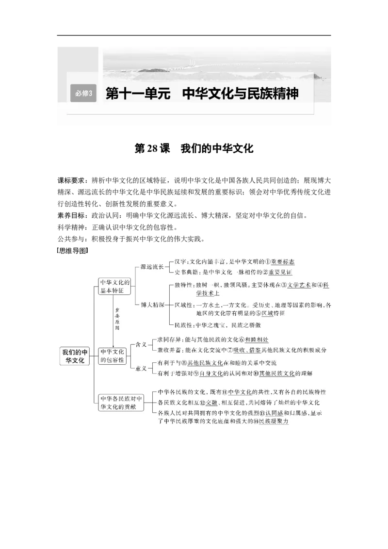 2023年高考政治一轮复习（全国版）第11单元第28课我们的中华文化_8.2025政治总复习_赠品通用版（老高考）复习资料_一轮复习_2023年高考政治一轮复习讲义+课件（全国版）