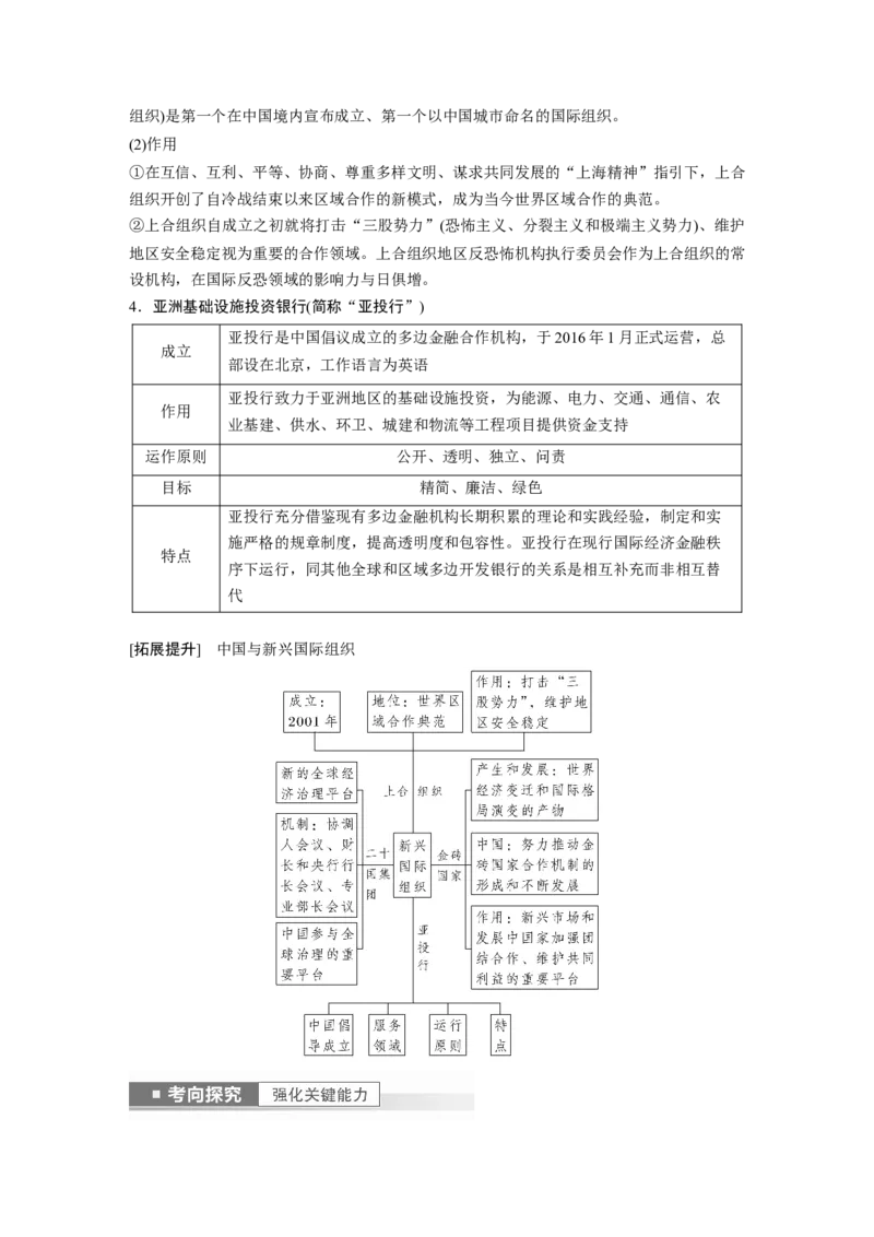 2023年高考政治一轮复习（部编版）第30课第2课时　中国与国际组织_8.2025政治总复习_2023年新高考资料_一轮复习_2023年新高考大一轮复习讲义_2023年高考政治一轮复习讲义（部编新高考版）