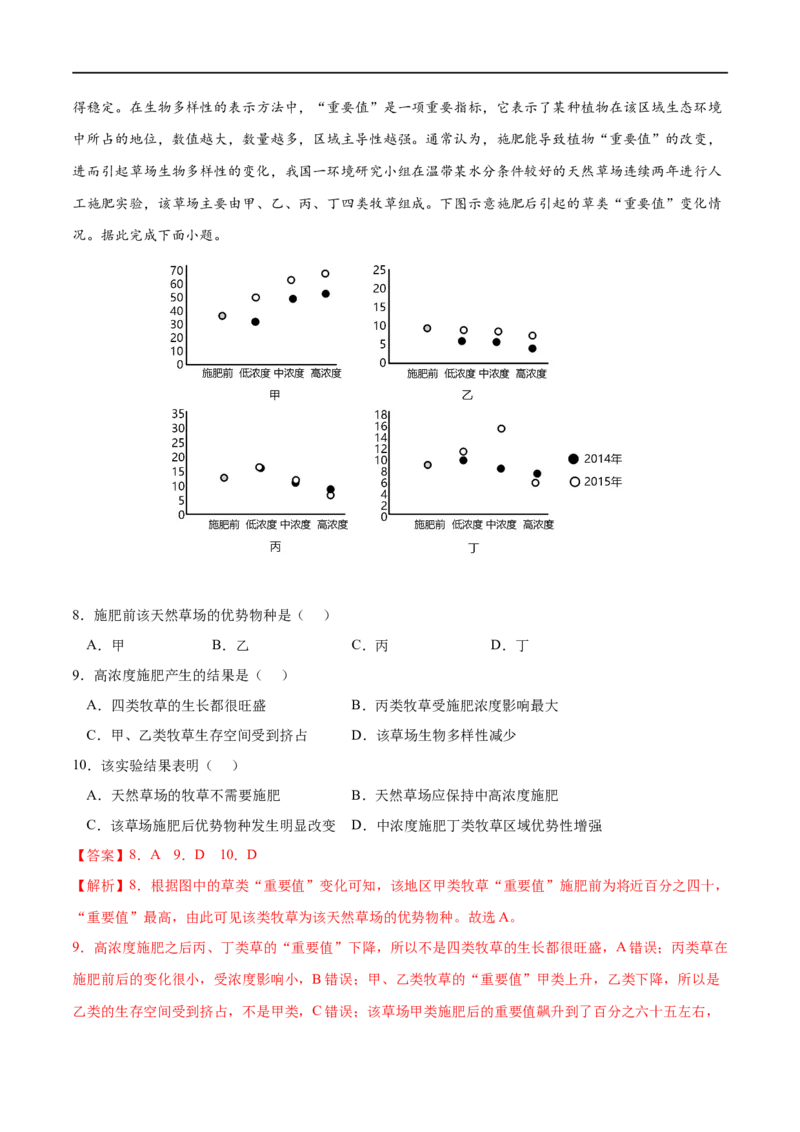 考点03生态保护与国家安全-2023年高考地理一轮复习小题多维练（解析版）_9.2025地理总复习_2023年新高考复习资料_一轮复习_2023年高考地理一轮复习小题多维练（新高考专用）