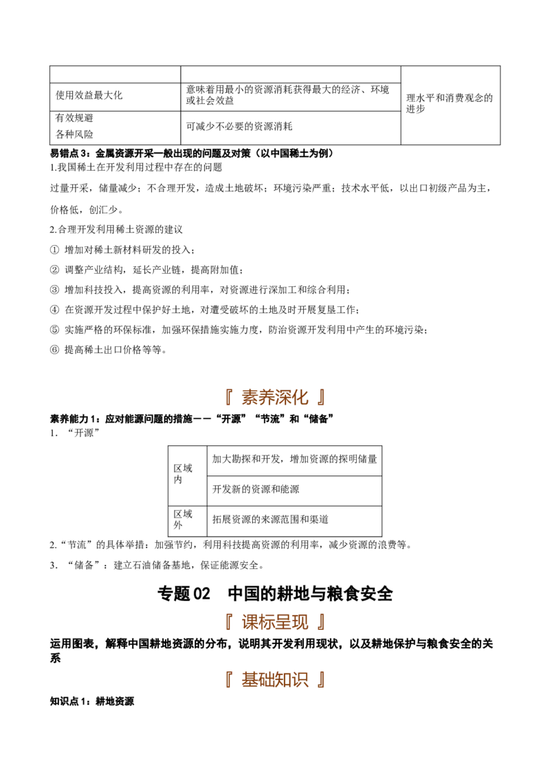 资源、环境与国家安全地理专题-口袋书2023年高考必背知识手册_9.2025地理总复习_2023年新高考复习资料_专项复习_口袋书2023年高考地理必背知识手册28959414