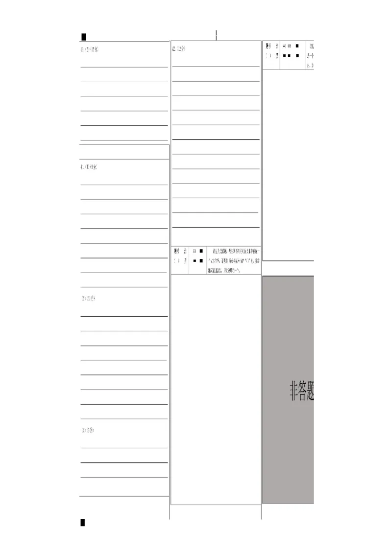 23届高三文科综合10月阶段性考试试卷答题卡A4版_8.2025政治总复习_政治高考模拟题_老高考_2023年_四川省成都市第七中学2022-2023学年高三上学期10月阶段考试文综试题