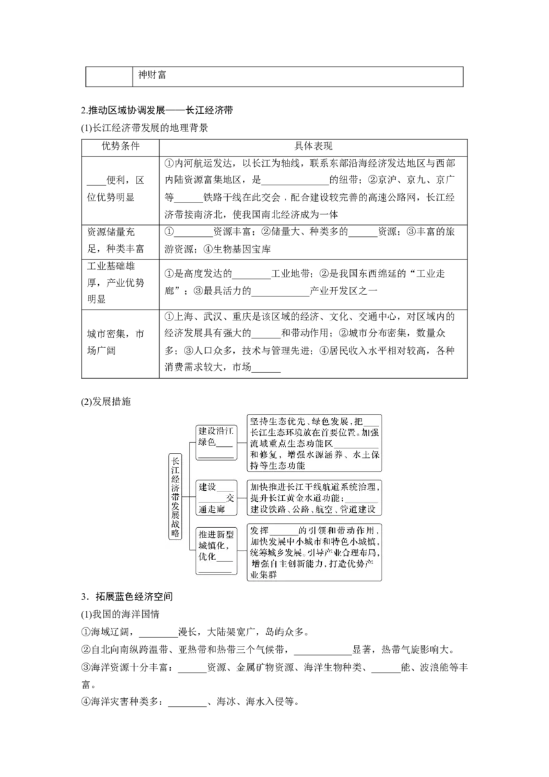 第二部分　第五章　课时58　中国国家发展战略举例_9.2025地理总复习_2024年新高考资料_1.2024一轮复习_2024年高考地理一轮复习讲义（新人教版）_学生版在此文件夹_大一轮复习讲义