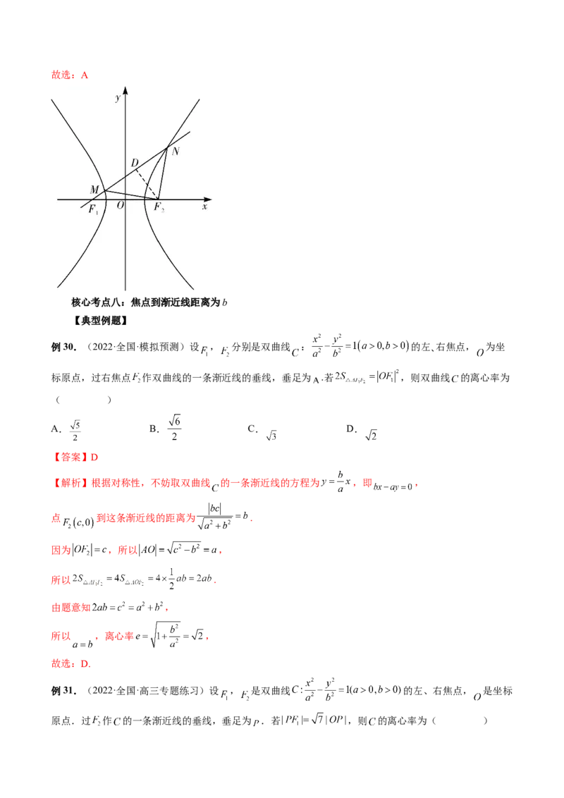 专题11离心率问题速解（精讲精练）（解析版）_2.2025数学总复习_2023年新高考资料_二轮复习_2023年高考数学二轮复习讲练（新高考专用）