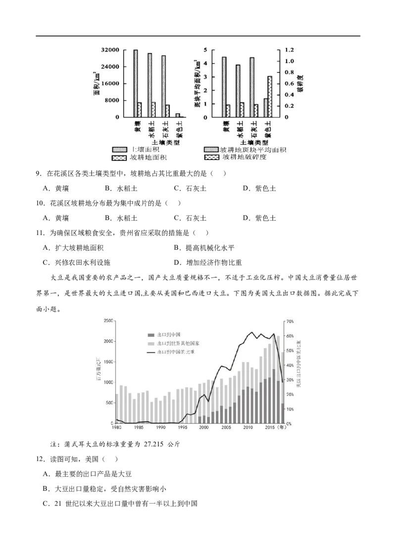 考点03中国的耕地资源与粮食安全-2023年高考地理一轮复习小题多维练（新高考专用）（原卷版）-_9.2025地理总复习_2023年新高考复习资料_一轮复习_资源安全与国家安全
