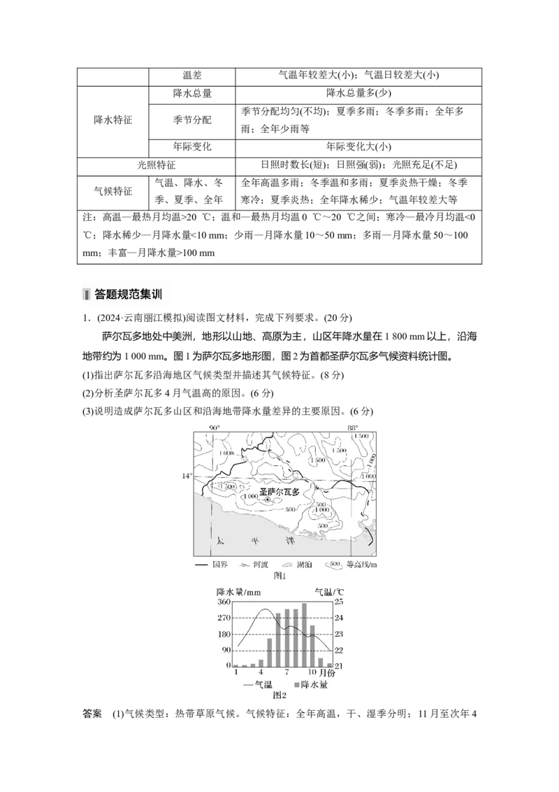 第一部分第四章第2讲课时26　世界主要气候类型_9.2025地理总复习_2025年新高考资料_一轮复习_2025高考大一轮复习讲义+练习（完结）_2025高考大一轮复习地理（湘教版）