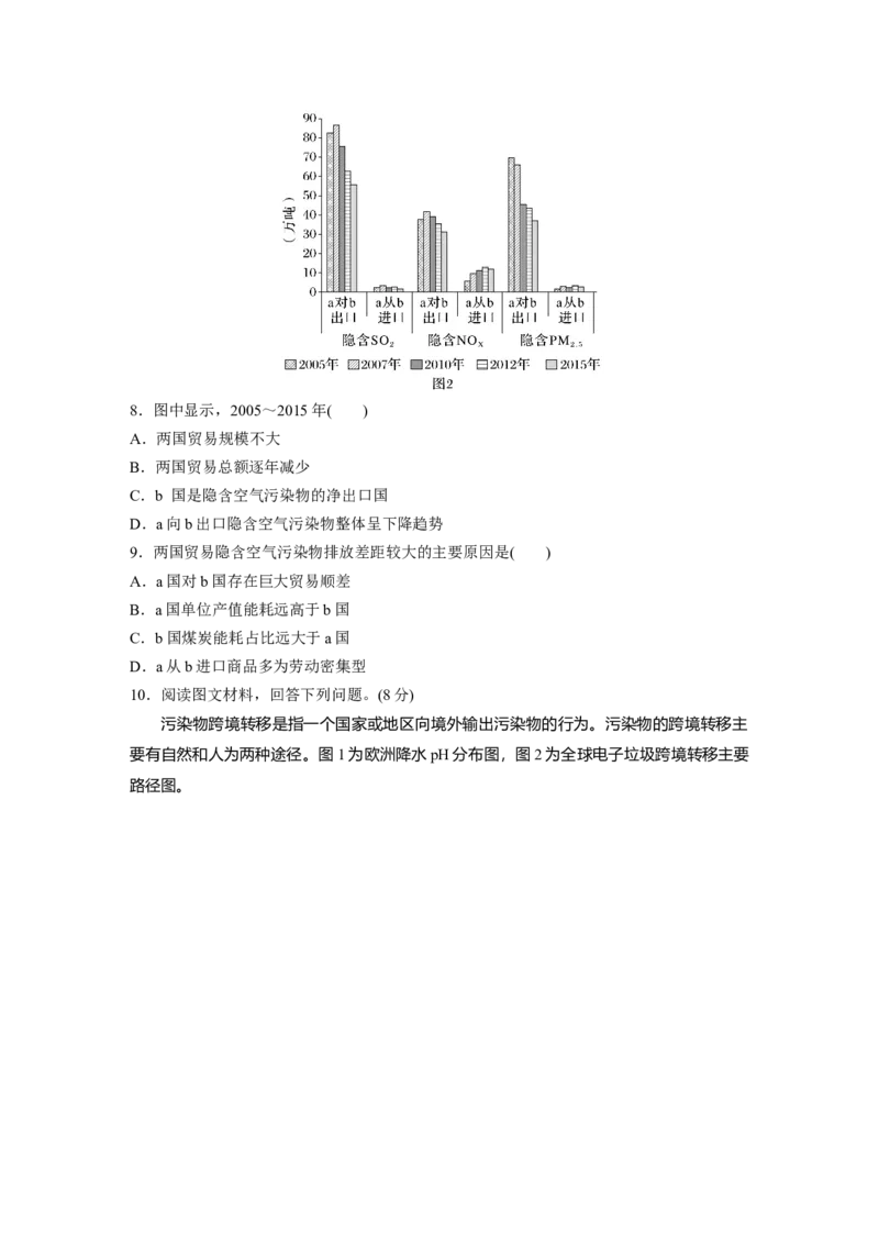 第四部分　第三章　训练74　环境污染与国家安全_9.2025地理总复习_2024年新高考资料_1.2024一轮复习_2024年高考地理一轮复习讲义（新人教版）_学生版在此文件夹_一轮复习89练
