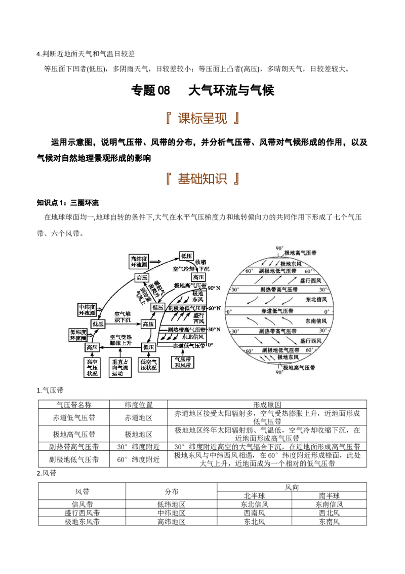 自然地理专题-口袋书2023年高考必背知识手册_9.2025地理总复习_2023年新高考复习资料_专项复习_口袋书2023年高考地理必背知识手册28959414