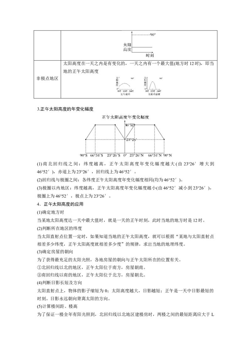 第二章　第3讲　课时12　正午太阳高度的变化　四季更替和五带划分_9.2025地理总复习_2025年新高考资料_一轮复习_2025高考大一轮复习讲义+练习（完结）_2025高考大一轮复习地理（人教版）