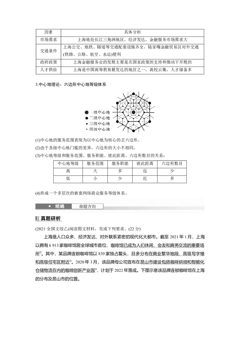 第三章　第3讲　课时50　服务业区位因素_9.2025地理总复习_2025年新高考资料_一轮复习_2025高考大一轮复习讲义+练习（完结）_2025高考大一轮复习地理（人教版）_2025大一轮复习讲义
