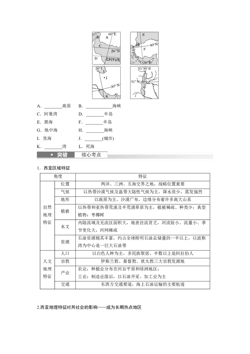 第五部分　第一章　第1讲　课时79　西亚　非洲_9.2025地理总复习_2024年新高考资料_1.2024一轮复习_2024年高考地理一轮复习讲义（新人教版）_学生版在此文件夹_大一轮复习讲义