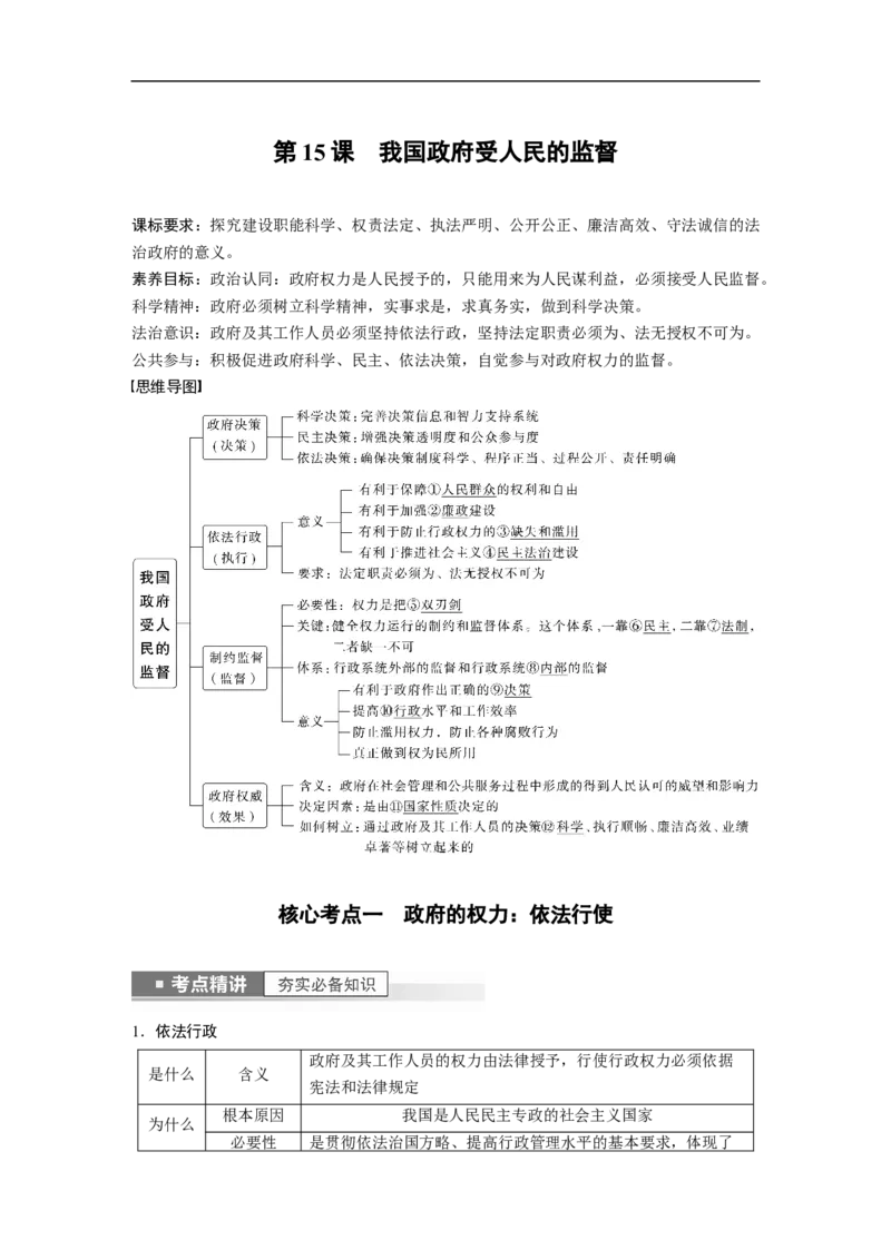 2023年高考政治一轮复习（全国版）第6单元第15课我国政府受人民的监督_8.2025政治总复习_赠品通用版（老高考）复习资料_一轮复习_2023年高考政治一轮复习讲义+课件（全国版）
