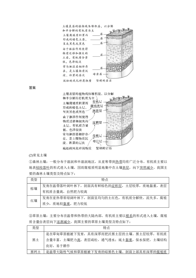 第一部分第六章第1讲课时35　土壤的形成_9.2025地理总复习_2025年新高考资料_一轮复习_2025高考大一轮复习讲义+练习（完结）_2025高考大一轮复习地理（湘教版）