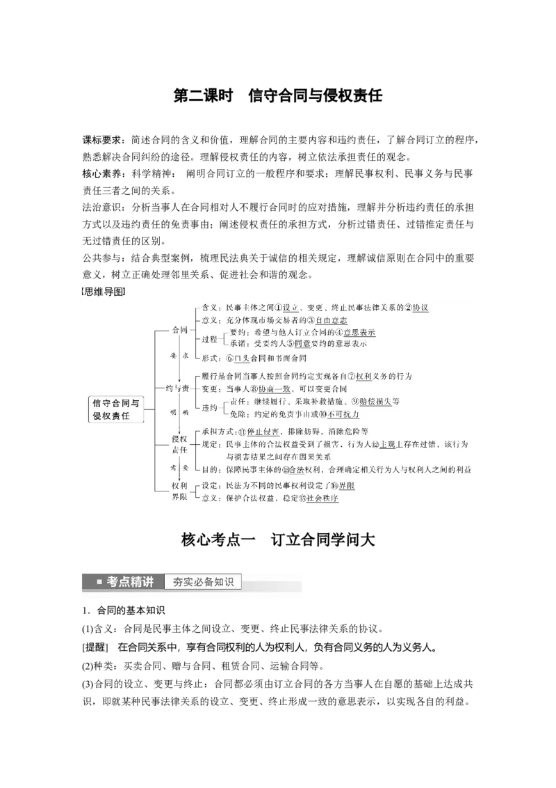 2023年高考政治一轮复习（部编版）第31课　民事权利与义务-副本_8.2025政治总复习_2023年新高考资料_一轮复习_2023年新高考大一轮复习讲义_2023年高考政治一轮复习讲义（部编新高考版）