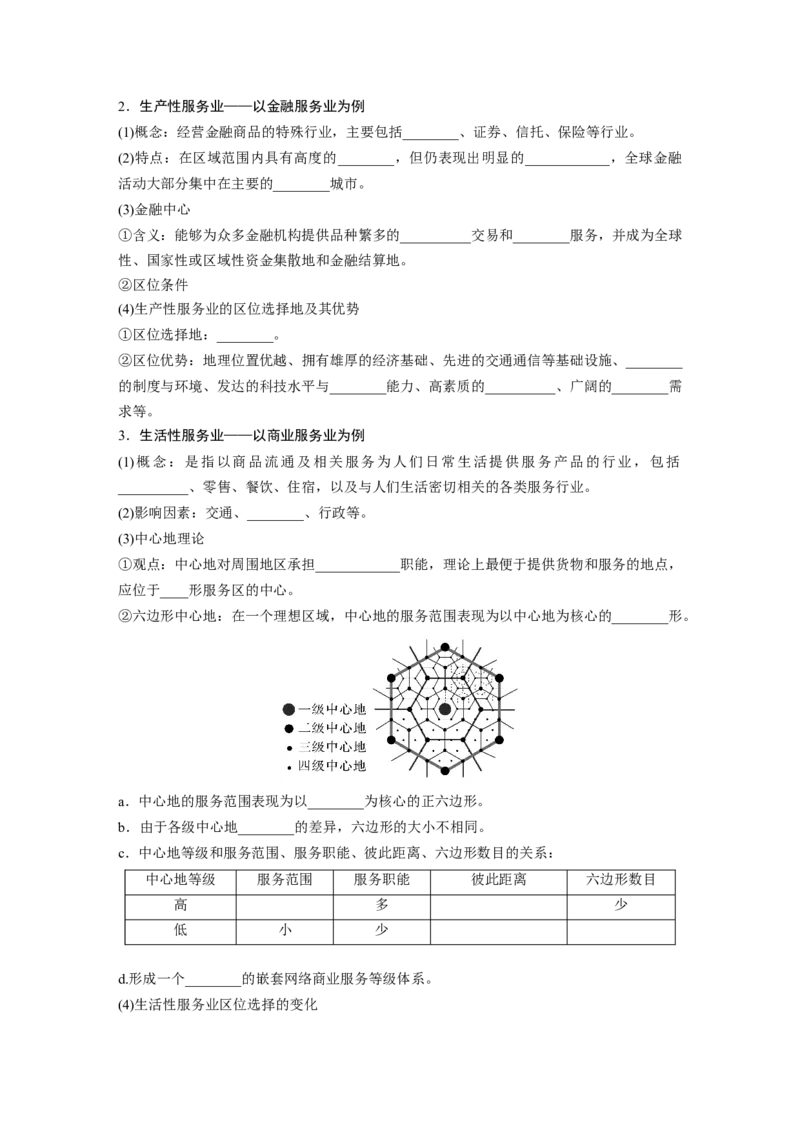 第二部分第三章第3讲课时51　服务业的区位选择_9.2025地理总复习_2025年新高考资料_一轮复习_2025高考大一轮复习讲义+练习（完结）_2025高考大一轮复习地理（湘教版）_大一轮复习讲义