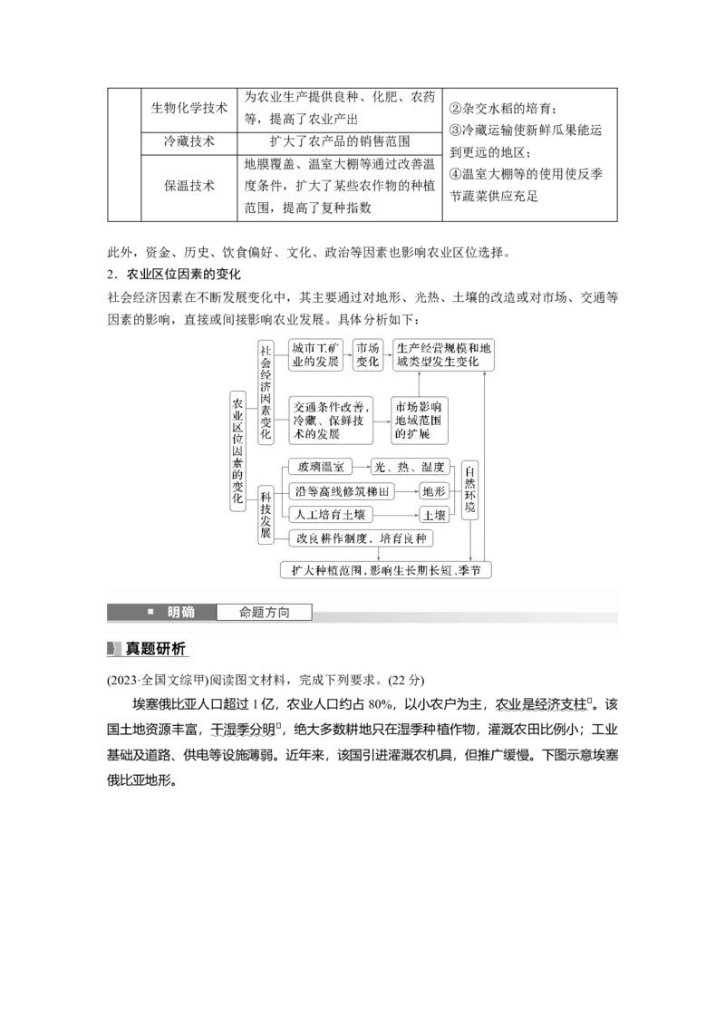 第二部分第三章第1讲课时47　农业区位因素_9.2025地理总复习_2025年新高考资料_一轮复习_2025高考大一轮复习讲义+练习（完结）_2025高考大一轮复习地理（湘教版）_大一轮复习讲义