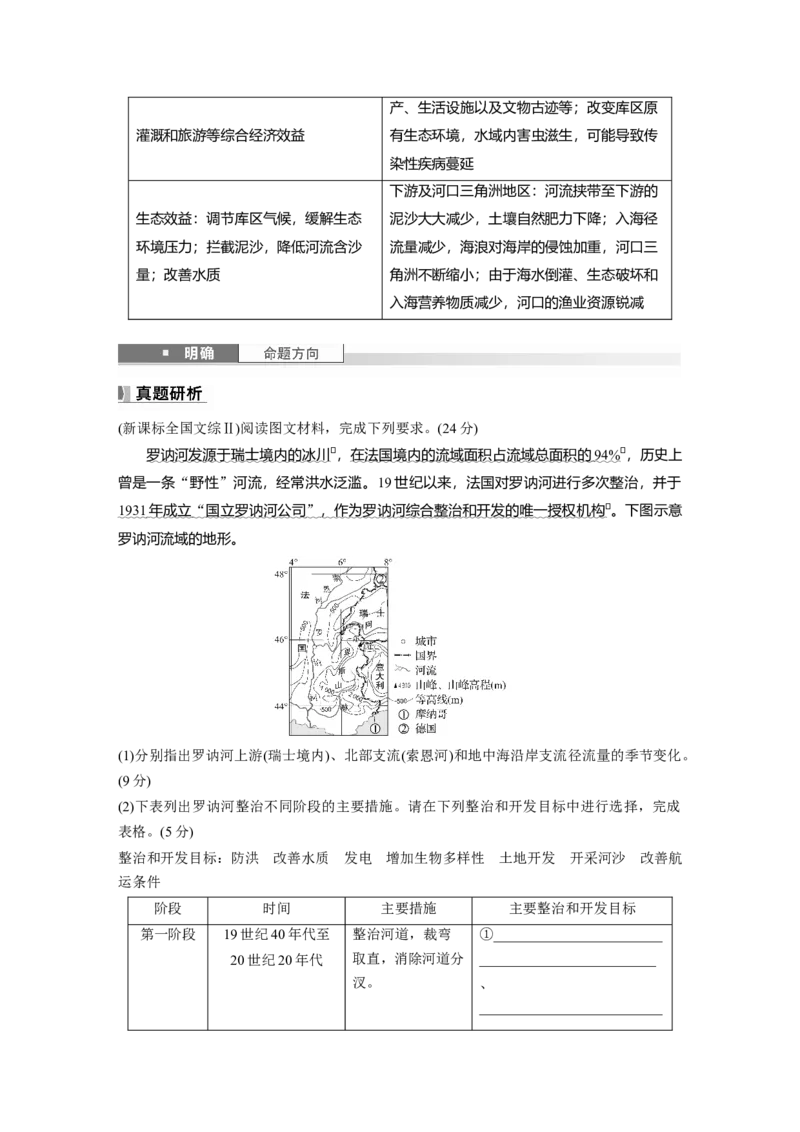 第四章　课时63　流域内协调发展_9.2025地理总复习_2025年新高考资料_一轮复习_2025高考大一轮复习讲义+练习（完结）_2025高考大一轮复习地理（人教版）_配套Word版文档第三～五部分